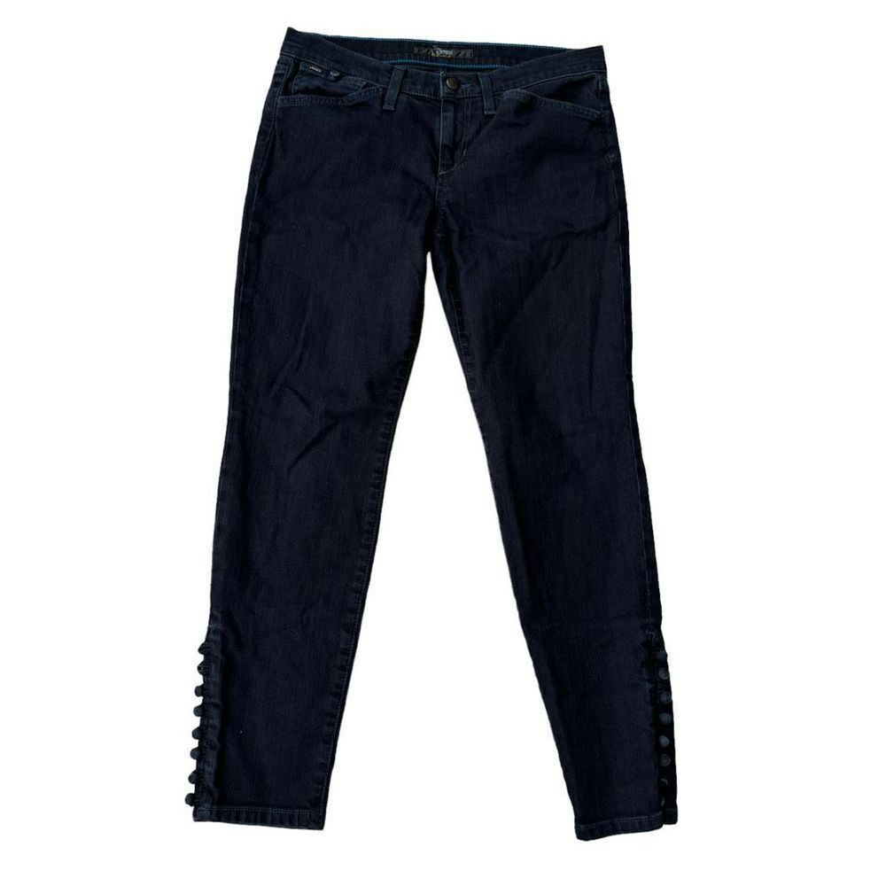 Joe’s Ankle Cigarette Jeans Dark Denim With Buttons Size 28